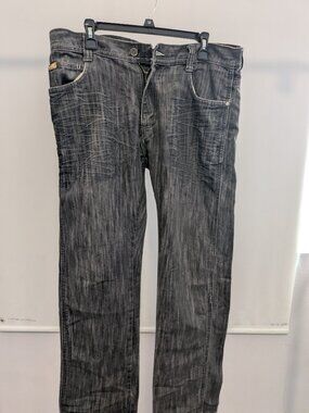 Southpole Men's Baggy Black Faded Denim Jeans 30x32